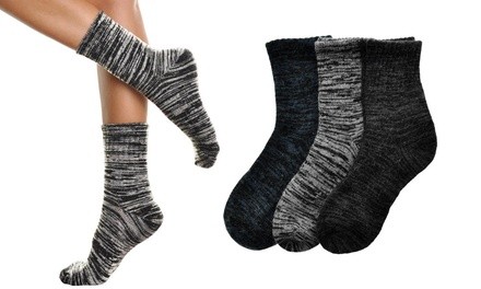 Marled Wool-Blend Crew Socks for Men and Women (3-Pack)