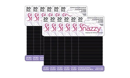 Snazzy Painless Hair Elastics (120 or 240-Pack)