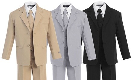 Bello Giovane Boys' Formal 5-Piece Suit (Sizes 5-20)