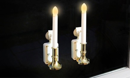 Solar-Powered Flameless Window Candles (2-, 4-, 10-, or 18-Pack)