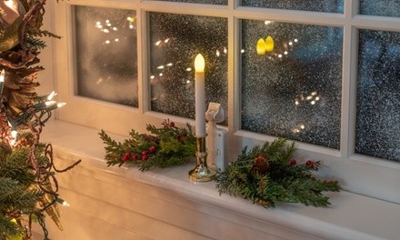 Solar-Powered Flameless Window Candles (2-, 4-, 10-, or 18-Pack)