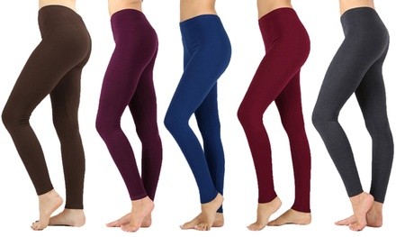 Women's Full-Length Cotton Leggings. Plus Sizes Available.