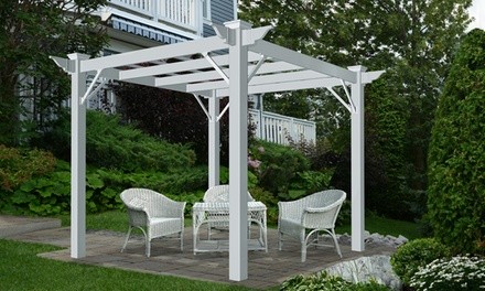 8.5' x 8.5' Lenox Slide-Lock Vinyl Pergola