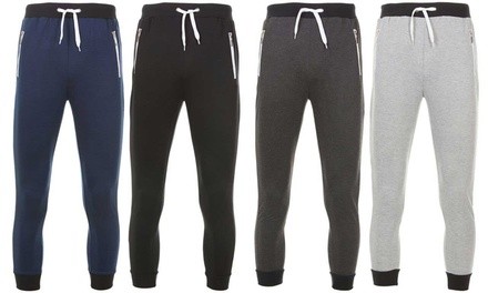 Men's Marled Slim Fit Jogger with Contrast Zippers (2-Pack)