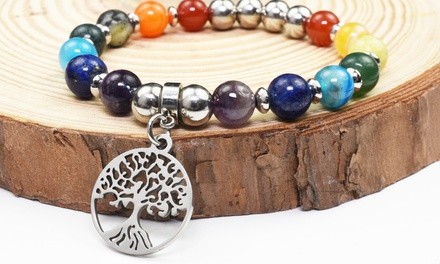 Genuine Tree Of Life Chakra Bracelet by Pink Box