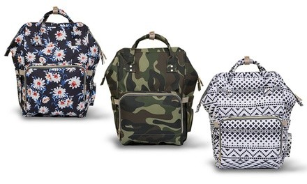 Print Diaper Bag Backpack