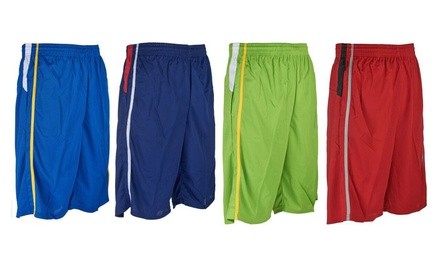 VMZ Fashion Men's Active  Lightweight Mesh Basketball Shorts (4-Pack)