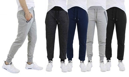 Men's Slim-Fit Joggers with Tech Zipper Pockets