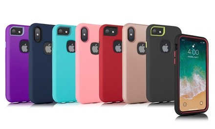 3-in-1 Slim Hybrid Full Body Protection Case for iPhone 6/7/8, 6/7/8 Plus, X, XS MAX, or XR