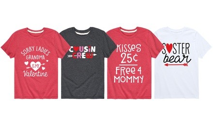 Be My Valentine Family Kid Tees