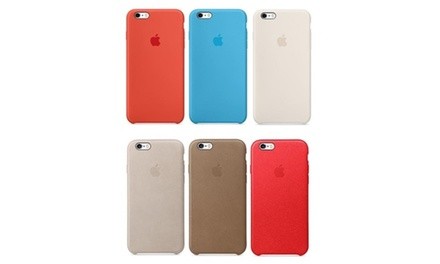 Apple Silicone or Leather Cases for iPhone 6 Plus and 6s Plus