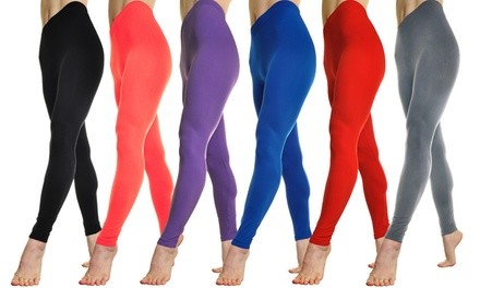 Women's Seamless Full-Length Leggings (1- or 6-Pack)