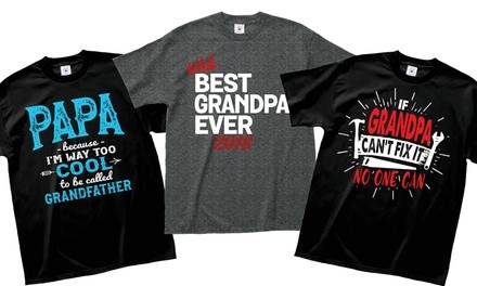 Men's Grandpa Humor Tee. Extended Sizes Available. 