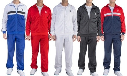 Men's Slim Fit Jogging Tracksuit (2-Piece). Extended Sizes Available. 