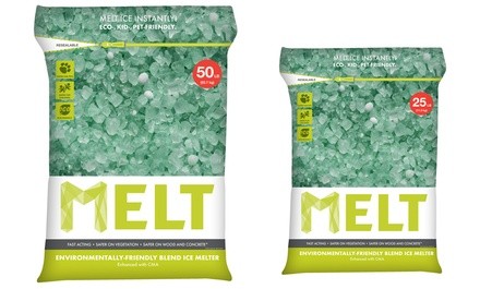 MELT Premium ECO and Pet-Friendly Blend Ice Melt with CMA (25- or 50-Lb Bag)