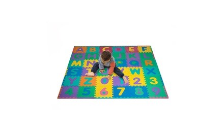 Foam Floor Alphabet and Number Puzzle Mat For Kids (96-Piece)