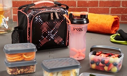 Jaxx FitPak Meal Prep Set and Shaker Cup (10-Piece)  