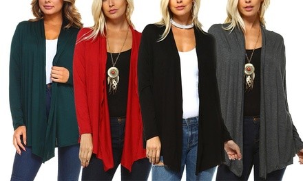 Isaac Liev Women's Everyday Cardigan (4-Pack). Plus Sizes Available. 