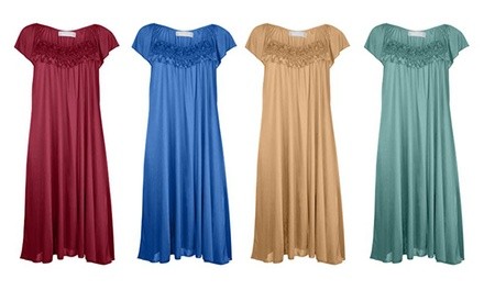 EZI Women's Satin Nightgown (Plus Sizes Available)