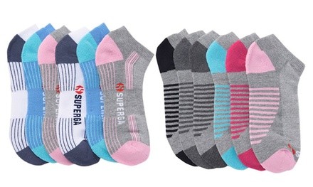 Superga Cushioned Athletic Low-Cut Socks with Arch Support (6 or 12 Pairs)