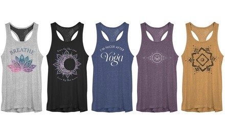 Women's Boho Yoga Mesh-Back Yoga Tank