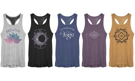 Women's Boho Yoga Mesh-Back Yoga Tank