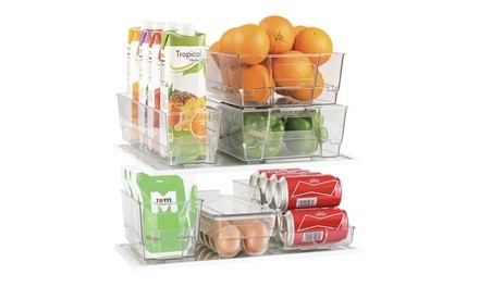 Refrigerator, Freezer, Pantry Storage Organizer Bins for Kitchen