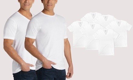 Van Heusen Men's Tagless V-Neck or Crew Undershirts (6-Pack)