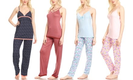 Women's Cami Top and Pajama Pants Set (2-Piece). Plus Sizes Available 