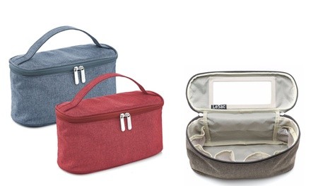 LeSac Large Cosmetic Bag with Mirror 