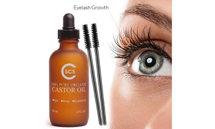 Pure Organic Castor Oil for Eyelashes (2 Fl.Oz.)