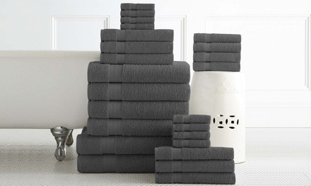 Economic Collection 100% Cotton Low-Twist Towel Set (24-Piece)