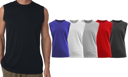 Galaxy by Harvic Men's Fitted Crew Neck Muscle Tank Top (Sizes S-5XL)