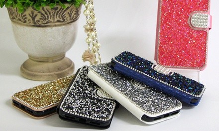 Dazzling Stones Wallet Case for iPhone 6/6+/7/7+ and Samsung S7/S7 Edge