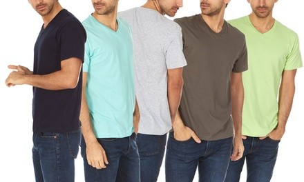 Men's Super Soft V-Neck Tees (6-Pack; S-2XL)