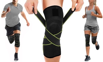 DCF Knee Compression Stabilizing Sleeve with Adjustable Straps (1- or 2-Pack)