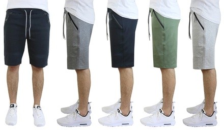 Men's Tech Fleece Shorts with Waterproof Zipper Pockets (S-2XL)