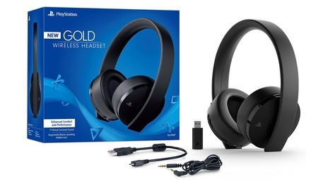 PS4 Gold Wireless Stereo Headset 