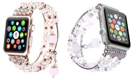 LUXE Beaded Replacement Band for Apple Watch Series 1, 2, 3, and 4