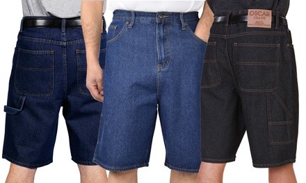 Maxxsel Oscar Jeans Men's Denim Carpenter Shorts (Sizes 30-48)