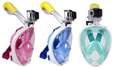 ITCI Dry Dive Full-Face Snorkel Mask GoPro-Compatible Breathe-Free Design 