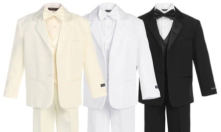 Bello Giovane Boys Tuxedo No Tail 5 Piece Set (Infant-20)