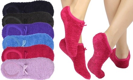 Women's Low-Cut Non-Skid Slipper Socks (6-Pack)