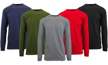 Galaxy By Harvic Men's Long Sleeve Crewneck Tee (2-Pack)