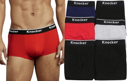 Knocker Men's Supportive Cotton Boxer Brief Trunks (6-Pack)