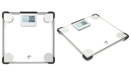 Clear Glass Precision Digital Bathroom Scale with 400 Lb. Capacity