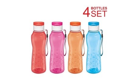 Sports Water Bottles with Strap (27 Oz.; 4-Pack)