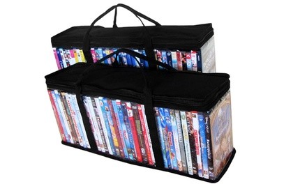 Evelots Portable DVD Blue-Ray Media Storage Bag (2-Pack)