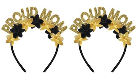 Proud Mom Graduation Headband (2-Pack)