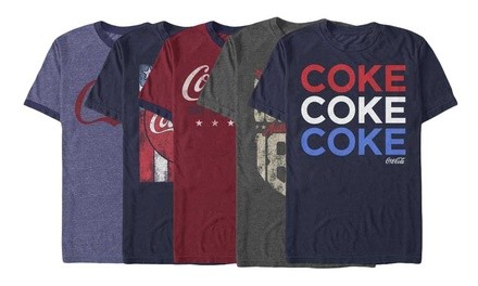 Men's Licensed Coke Americana Tee. Extended Sizes Available.